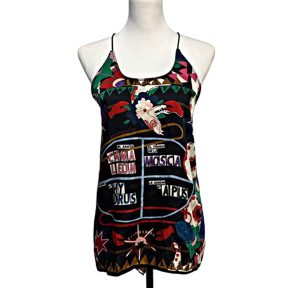 Scotch & Soda Le Jardin D' Apus Open Back Blouse Sleeveless Multicolor RARE Top - Picture 6 of 13